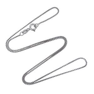Estate Italian Sterling Silver 925 | Box Chain Necklace | 16.5"